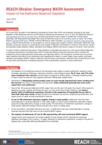 REACH Ukraine Emergency Brief Kakhovka Reservoir Depletion (June 2023)