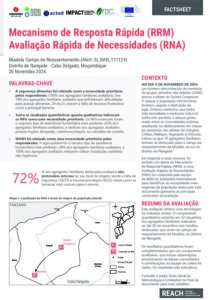 REACH Moçambique RRM Avaliação Rápida de Necessidades Factsheet- Mualela, Distrito de Nangade (20/11/24)