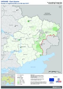 UKR_Map_East Ukraine_Number Of Registered IDPs_22MAY2017_A4