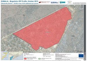 REACH SOM Map Mogadishu IDP Profile Dharkenley Settlement Surfacearea per Person 05NOV2015 A3