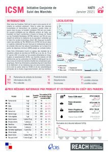 Fiche d’information de l’Initiative Conjointe de Suivi des Marchés en Haïti – 2ème cycle, janvier 2021