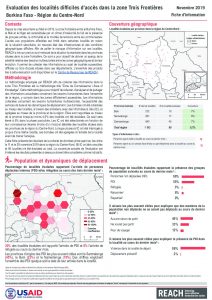 Evaluation des localités difficiles d'accès dans la zone Trois Frontières, région du Centre Nord (Burkina Faso) - Novembre 2019 (pilote)