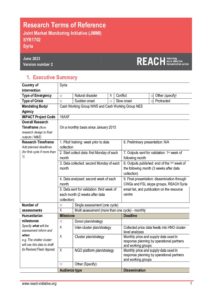 REACH Syria JMMI – TOR V2 (June 2023)