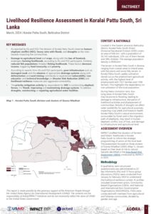 Livelihoods Resilience Assessment Factsheet Sri Lanka March 2024 Kiran