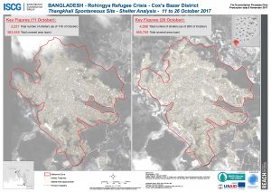 Bangladesh - Cox's Bazar - Thangkhali Spontaneous Site Shelter Analysis Comparison - 11 to 26 October 2017