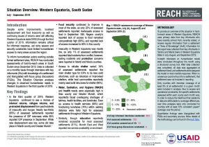 Situation Overview, Western Equatoria, South Sudan, July-September 2019