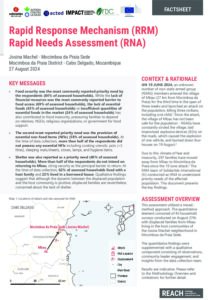 REACH Mozambique RRM Rapid Needs Assessment Factsheet- Mocimboa da Praia (27/08/24)