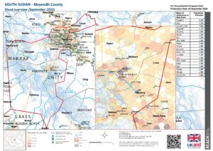 South Sudan - Flood Overview Mayendit Map - September 2025