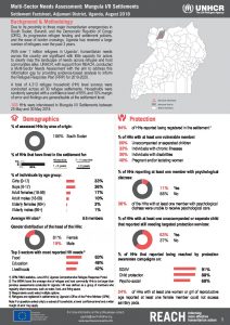 UGA_Factsheet_MSNA Mungula I/II Settlement_August 2018