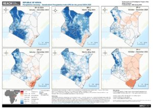 REACH Kenya Precipitation (SPI) Maps (January 2025 - December 2025)