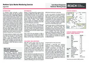 SYR_Factsheet_Market Monitoring in Northern Syria, August 2015