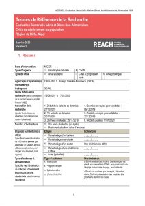 Termes de référence Diffa Evaluation ABNA (Externe), Novembre2019