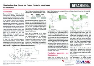 SSD_Situation Overview_Central and Eastern Equatoria_July to September 2018