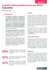 REACH Haïti MSNA Factsheet sur la Redevabilité (mars 2026)