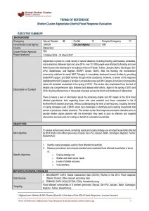 AFG_Terms of Reference_Shelter Cluster Flood Monitoring Assessment_February 2017