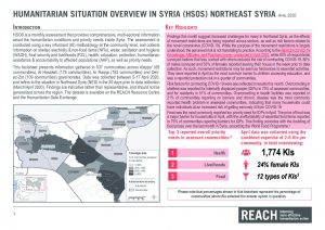 Humanitarian Situation Monitoring in Northeast Syria (HSOS) Factsheet, April 2020