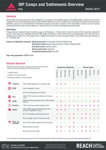 IRQ_Factsheet_IDPCrisis_ComparativeCampProfile_24November2014