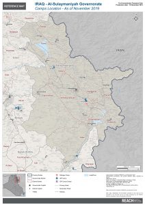 Iraq Reference Map Al Sulaymaniyah Camp Location A1 – November 2019