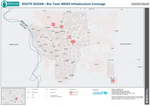 REACH SSD WASH Infrastructure and Population Map, Bor Town