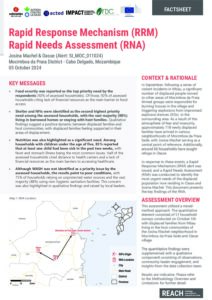 REACH Mozambique RRM Rapid Needs Assessment Factsheet - Josina Machel and Oasse (05/10/24)