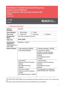 REACH_Afghanistan_Terms of Reference_Whole of Afghanistan_June 2020