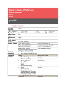 REACH UKR ToR Flood Assessment Dec 2023