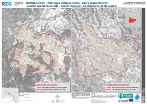 Bangladesh - Cox's Bazar - Jamtoli Spontaneous Site Shelter Analysis Comparison - 26 October & 28 November 2017