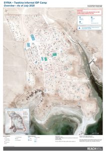 Twahina Camp Infrastructure Map A0, Northeast Syria – August 2020