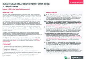 Urban Humanitarian Situation Overview in Hasakeh city - Autumn 2023