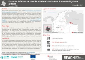 Evaluación de Tendencias sobre Necesidades e Intenciones de Movimientos Migratorios (ETNIMM). Compilado 2021