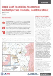 REACH Ukraine Rapid Cash Feasibility Study of Kostiantynivka hromada (March 2024)