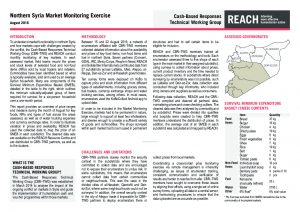 Northern Syria Market Monitoring Exercise, August 2016 - Situation Overview