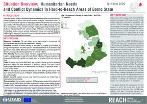 Situation in Hard-to-Reach areas of Borno State, Nigeria, April-June 2020
