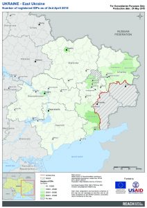 UKR_Map_East Ukraine_Number Of Registered IDPs_24MAY2018_A4