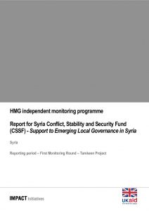 IMPACT Syria_CSSF Tamkeen_Output Report