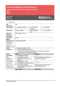 HTI2403 Soutien au Mécanisme de Réponse Rapide en Artibonite-Termes de reference