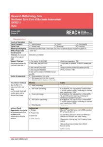 REACH Syria Methodology Note BSP TF_ NWS Cost of Business Assessment January 2023