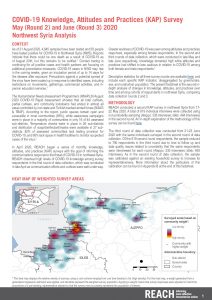 COVID-19 Knowledge, Attitudes and Practices (KAP) Survey in Northwest Syria analysis -May (Round 2) and June (Round 3) 2020