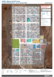 Mahmoudli Camp Infrastructure Map A0, Northeast Syria – January 2021
