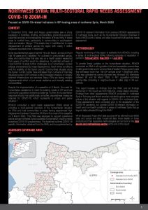 Multi-Sectoral Rapid Needs Assessment (RNA) in Northwest Syria, COVID-19 zoom-in - March 2020