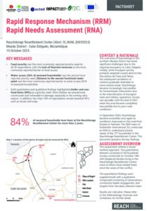REACH Mozambique RRM Rapid Needs Assessment Factsheet – Naschitenge (14/10/24)