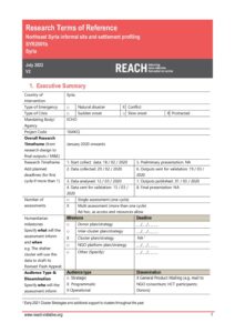 REACH ToR Severity Index NES September 2019