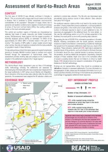 Assessment of Hard to Reach Areas, Somalia - August 2020