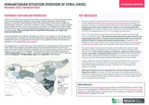 Humanitarian Situation Overview in Northeast Syria – November 2023