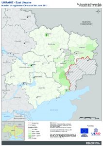 UKR_Map_East Ukraine_Number Of Registered IDPs_26JUN2017_A4