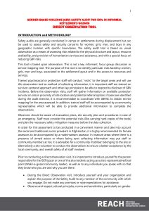 REACH_AFGHANISTAN - GENDER BASED VIOLENCE (GBV) SAFETY AUDIT– JULY 2022
