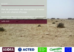 Plan de priorisation du site urbanisé d'Assaga - juillet 2020