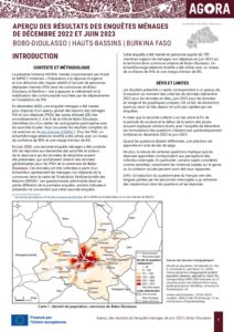 AGORA Bobo-Dioulasso - Fiche d'informations enquête ménages juin 23