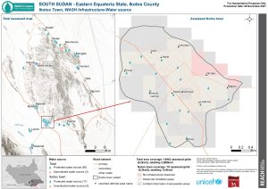 REACH SSD Map WASH Infra Ikotos Town WaterSource November2021