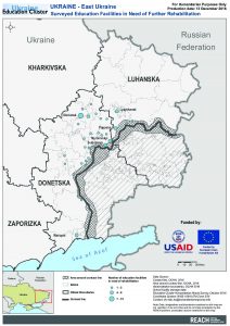 UKR_Map_Education facilities in need of rehabilitation in eastern Ukraine_December_2016